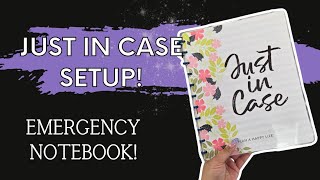 DIY Just In Case for Emergencies Notebook with the Happy Planner