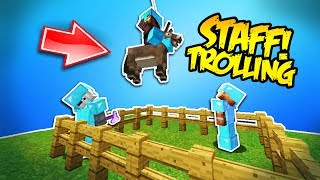 MINECRAFT TROLLING STAFF ON MY SERVER!