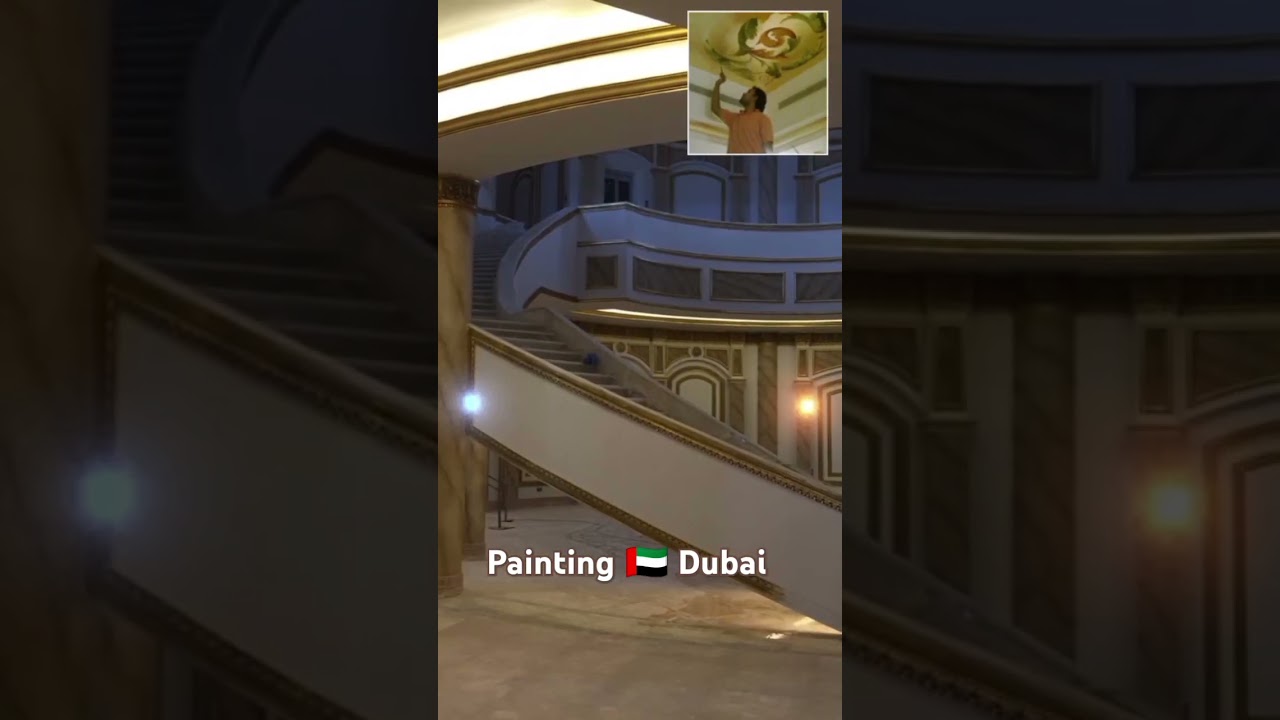 Decorative Painting  Marble 🖌️  Gold paper 🇦🇪 Dubai 