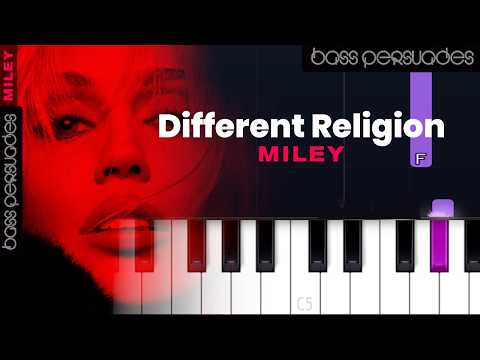 MILEY - Different Religion (feat. Model Actriz) | Piano Tutorial
