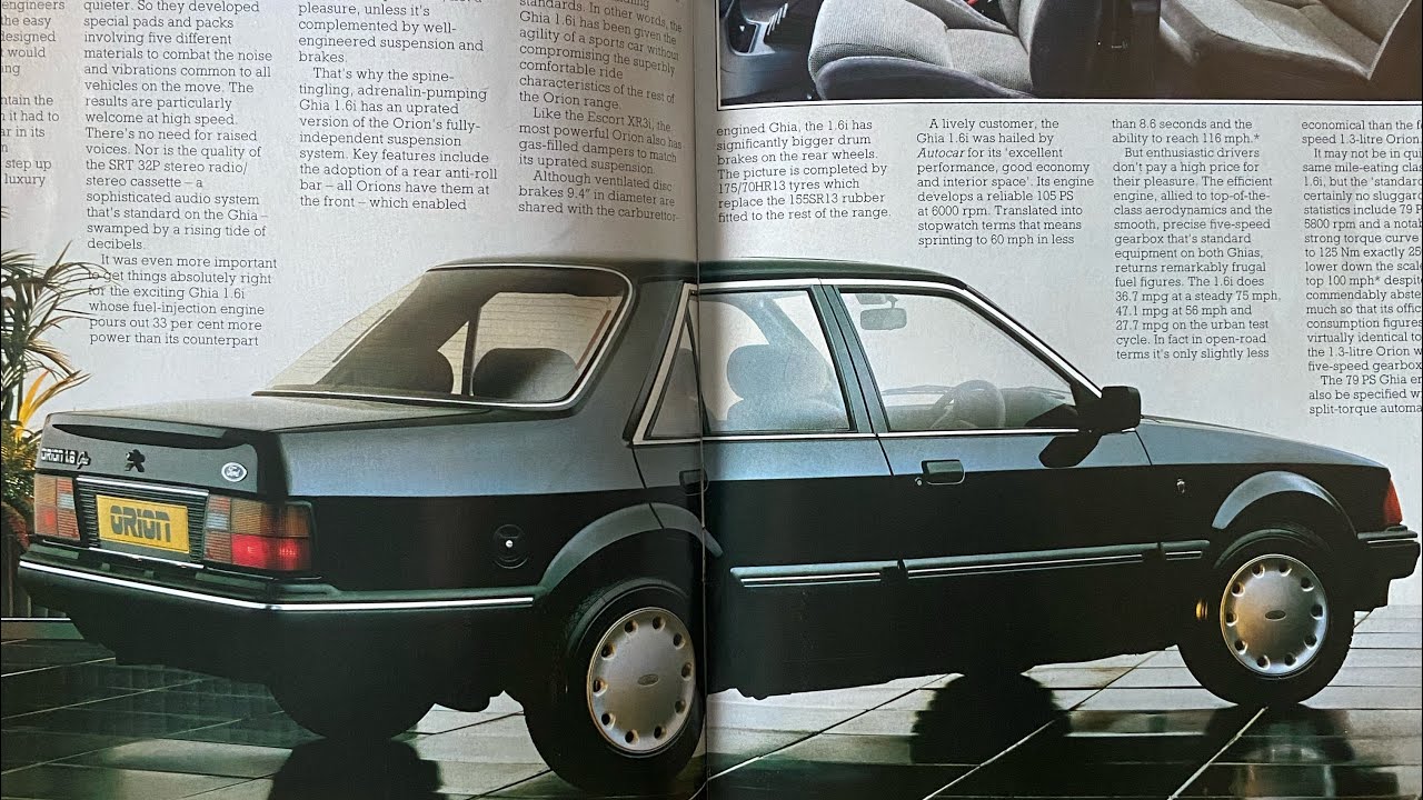 Обзор каталога Ford Orion 1985 года | Классический модельный ряд седанов Ford 80-х