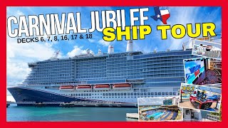 Carnival Jubilee Ship Tour  New Carnival Cruise Ship 4k