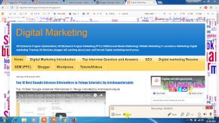 How to submit Blogger sitemap in google webmaster tools in telugu tutorial 2016||bykrishnapothurajul