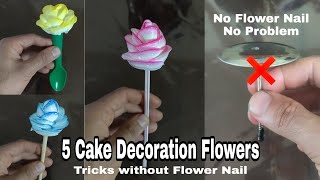 Whip Cream Flower Tricks for Beginners| How to Make Whip Cream Flowers | Easy Whip Cream Flowers