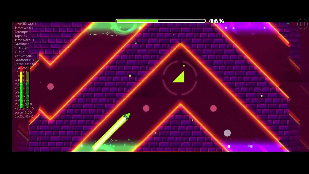 Geometry Dash SubZero, nivel Power Trip con todos sus coins.