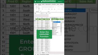 GROUPBY in Excel #shorts #myexcelonline #excel #msexcel