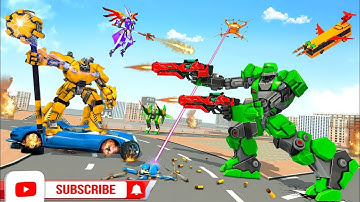 SHOOTING MODE PART 10 || RESCUE ROBOT CAR TRANSFORMATION GAME ||Open world Gameplay Android