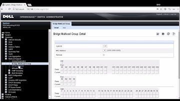 Dell Networking N1500 Series Dashboard Menu