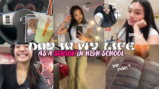 day in my life as a SENIOR in high school| school vlog, gym, cook with me, and more!