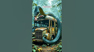 AI Travel Discovery | Python attacking Bus | Amazon Jungle #shorts #nature #art