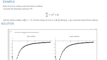 12  Ordinary Differential Equations (Heun and Midpoint methods)