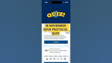 Spur Protocol Quiz Answer | 18 November |Spur Protocol Quiz Answers Today