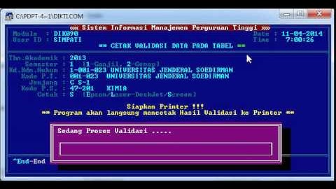 Validasi data pada epsbed