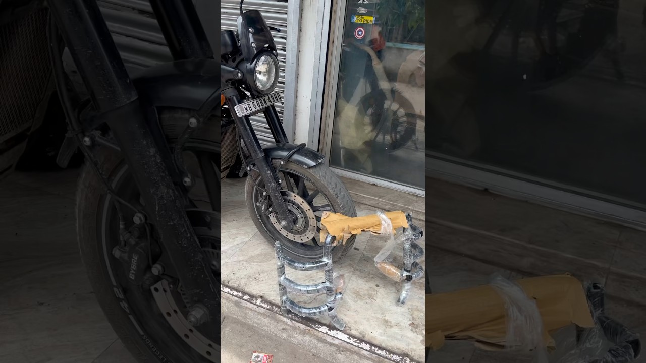 Java🔥42 Leg Guard and fog light installation #shortsfeed #foryou #java #javabike #motoinstagram