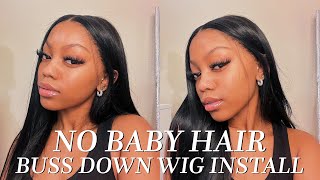 LONG, NO BABY HAIR BUSS DOWN MIDDLE PART INSTALL!! | ALIPEARL HAIR