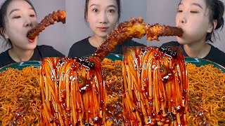 ASMR EP.878 | ASMR SPICY SEAFOOD BOIL | Spicy Fire Noodles | Eating Sound Mukbang