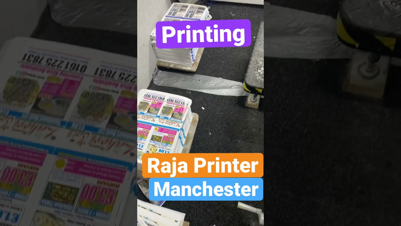 Printing Flyers on Printing Press at Raja Printer Manchester