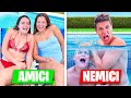 AMICI vs NEMICI IN PISCINA!! *3 TIPI DI AMICI*😈