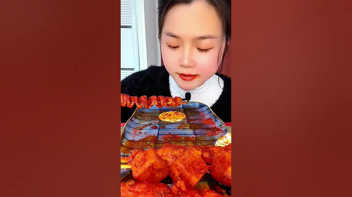 This Eating Chilli With Meatballs and Enoki Mushroom spicy Yummy, ASMR MUKBANG.