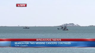 Search for two missing canoers continues into afternoon in York County