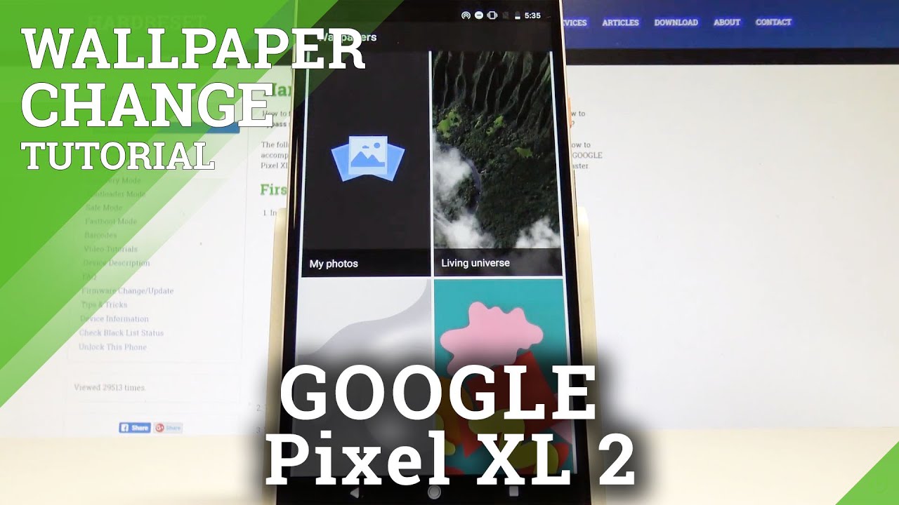 How To Change Wallpaper In Google Pixel Xl 2 Update Home Screen Youtube