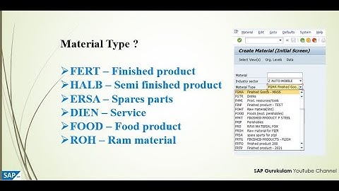 SAP MM session8   Material Master creation , Material Type Define & Assign to plant