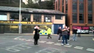 Bus crashes into bridge in Macclesfield