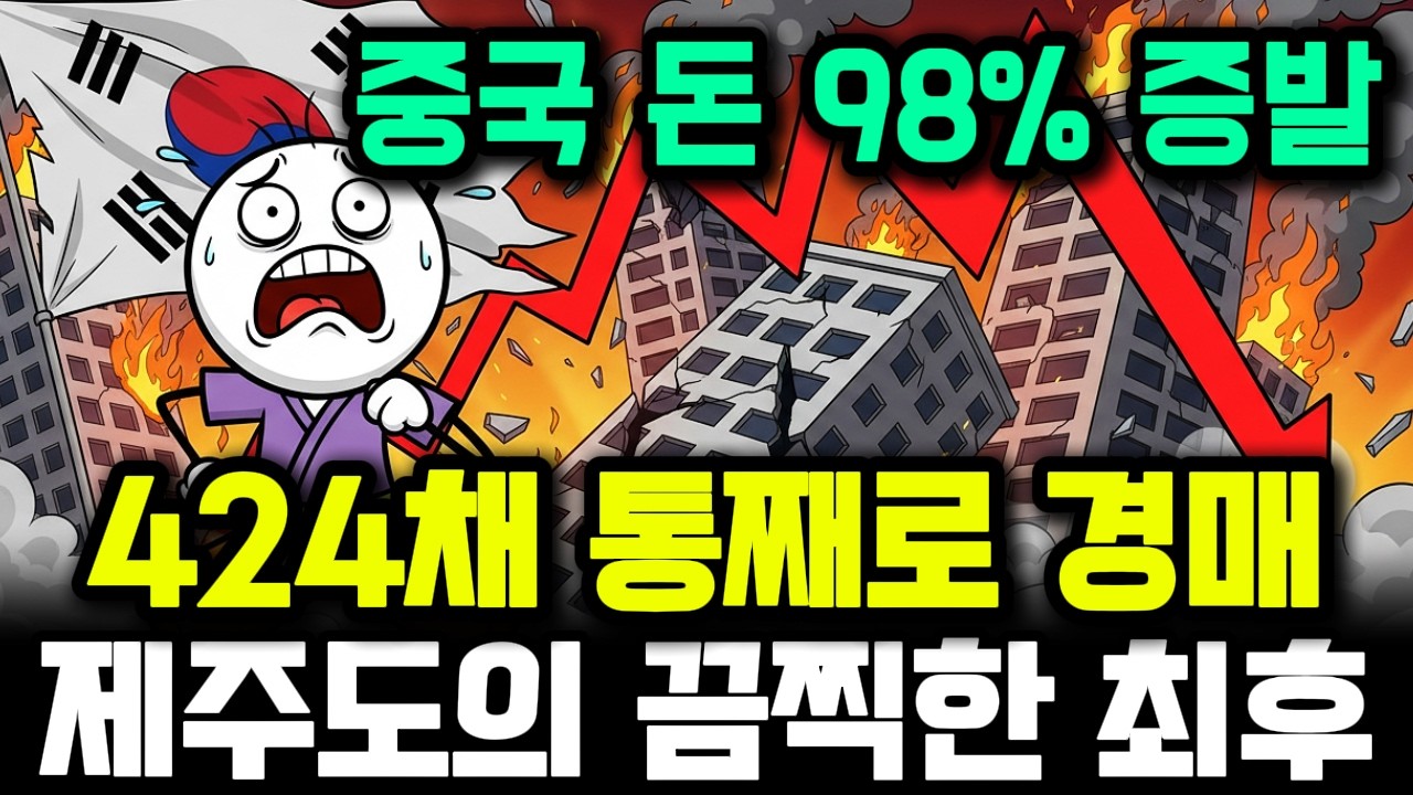 “진짜 다 망했습니다! 1조원 쏟아붓던 중국 자본 98% 증발하자, 424세대 통경매 터지며 거대한 유령 섬 돼버린 제주도