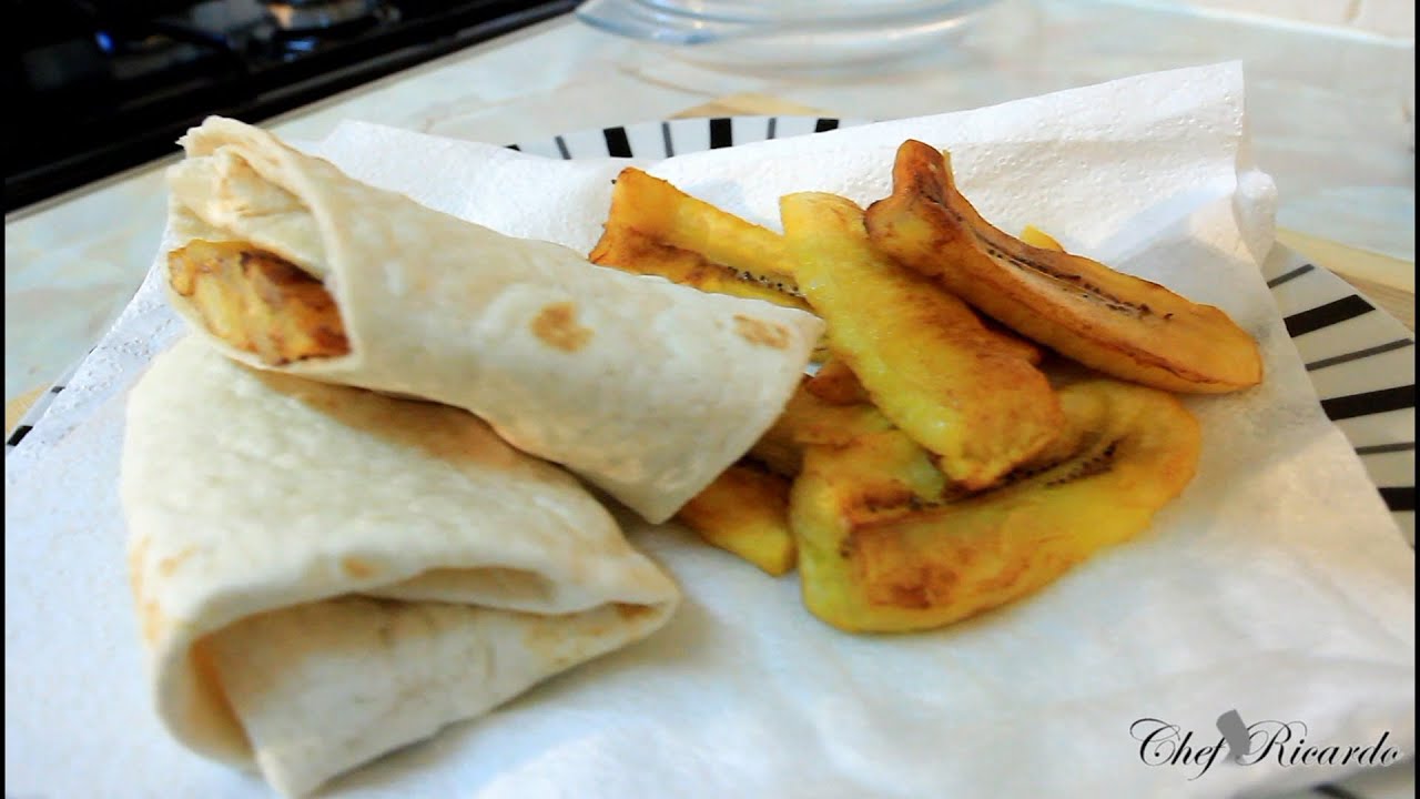 A Vegeterian Sweet Plantain Taco Wrap For Breakfast | Recipes By Chef Ricardo | Chef Ricardo Cooking