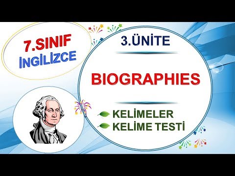 7.Sınıf İngilizce 3.Ünite Kelimeleri