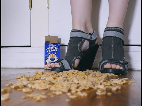 Crushing Frosted Flakes in my Diesel HeelsSatisfying ASMR! Oddly Satisfying Sounds!