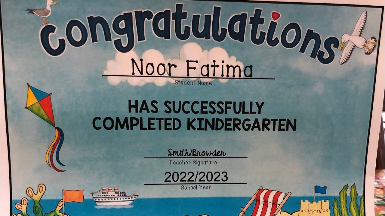 Kindergarten AwArD ceremony. Popler Spring Elementary School 20222023