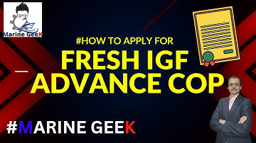 #Howto Apply for Fresh IGF Advance COP #IGF #dgshipping