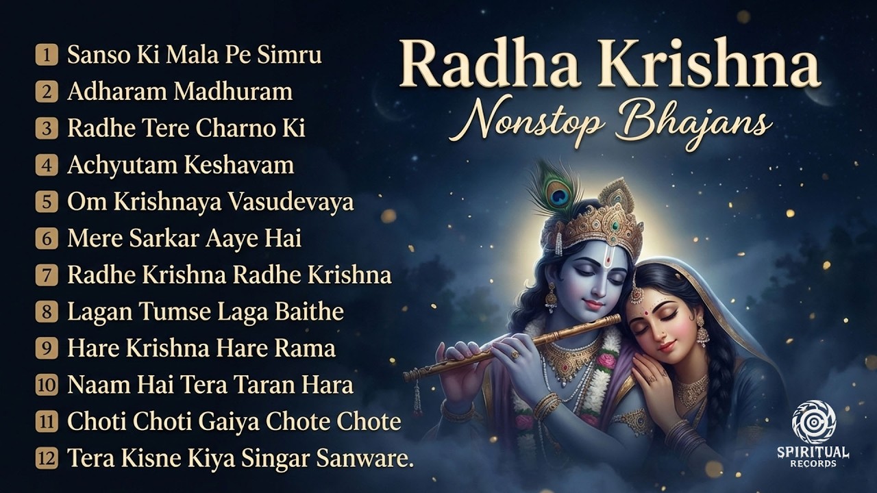 🔱 Radha Krishna Nonstop Bhajans | Peaceful Bhakti Songs for Meditation & Inner Peace 🙏
