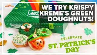 We try Krispy Kreme's St. Patrick's Day doughnuts! #WakeUpCLT To Go