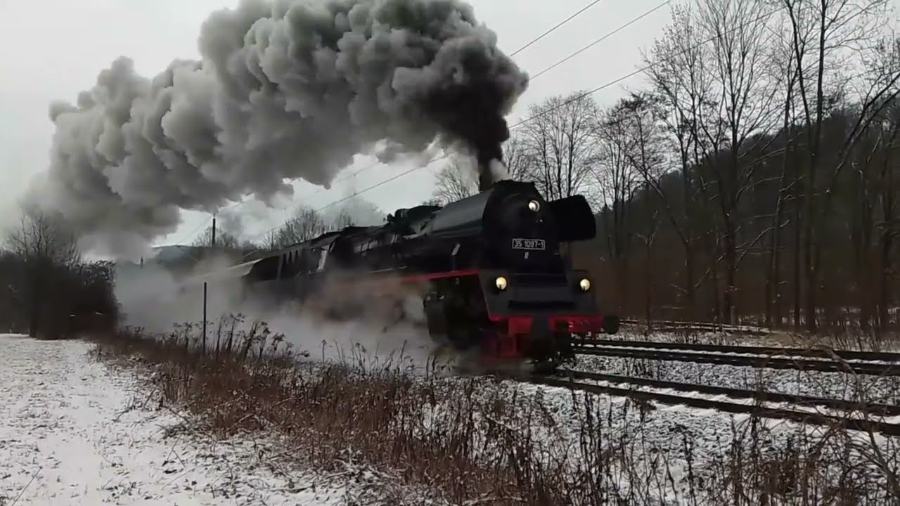 Winderdampf in Sachsen 17.02.2026 BR 23 1097 in Richtung Tharandter Rampe