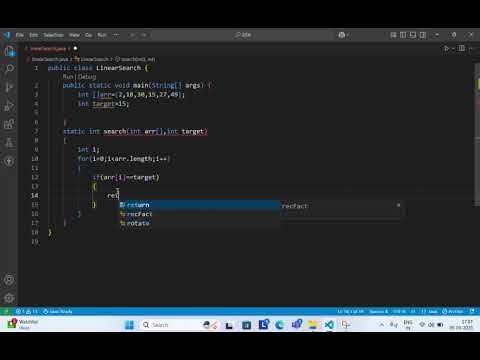 Linear Search using JAVA - YouTube