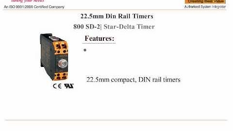 DIN-RAIL MOUNTED ANALOG STAR DELTA TIMER 800 SD-2 SELEC