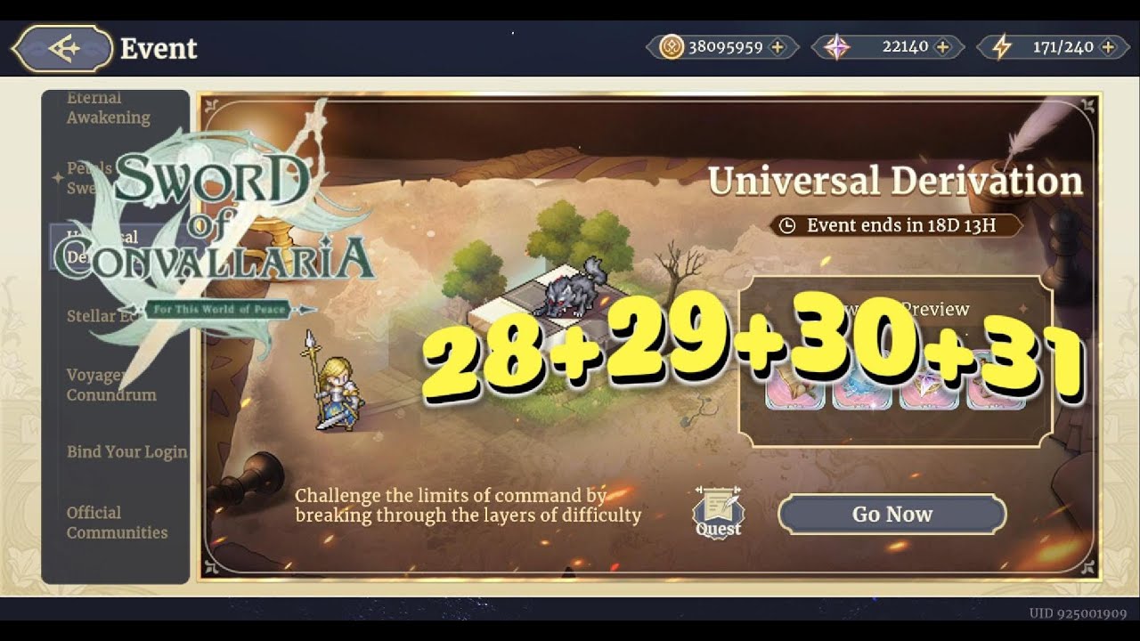 Sword of Convallaria - Universal Derivation 28+29+30+31 - YouTube
