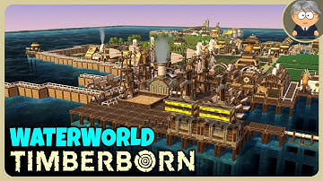 Wind Power - Waterworld custom map - Timberborn Gameplay
