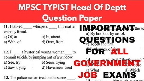 MPSC TYPIST QUESTION PAPER SOLVED