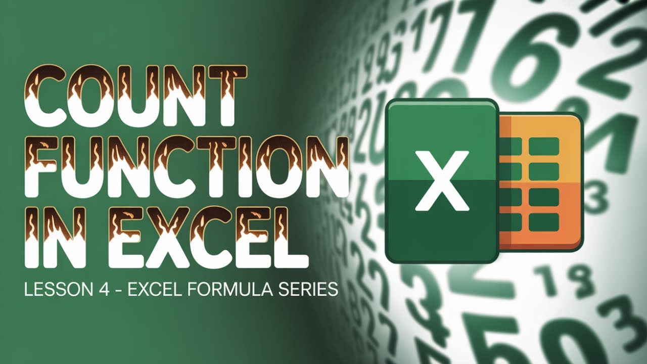 Lesson 4 How to use the COUNT function in Excel? - YouTube