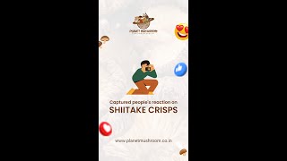 Lucky individuals trying our vacuum-fried shiitake crisps | Planet Mushroom