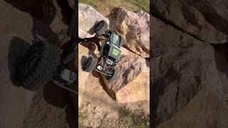 Urban RC rock crawling on some landscape rocks with the axial Gilamon.