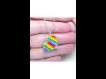 Beaded Double Rainbow Heart Pendant Necklaceビーズで作った二重虹のハート形ペンダントネックレス串珠制作双层彩虹爱心 #Shorts #diy #beads