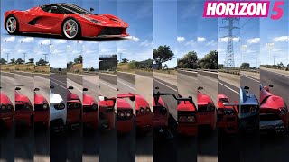 Top 15 Fastest Ferrari Top Speed Battle Stock || Top Speed Battle || Forza Horizon 5 || 4K UHD