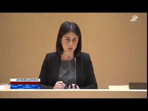 თამარ ხიდაშელის გამოსვლა პარლამენტში