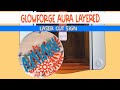 Glowforge aura layered laser cut sign