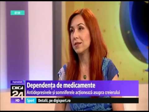 Psihoterapeut Monica Dinulescu (Burcea) - Dependenta de medicamente psihotrope - Digi 24TV