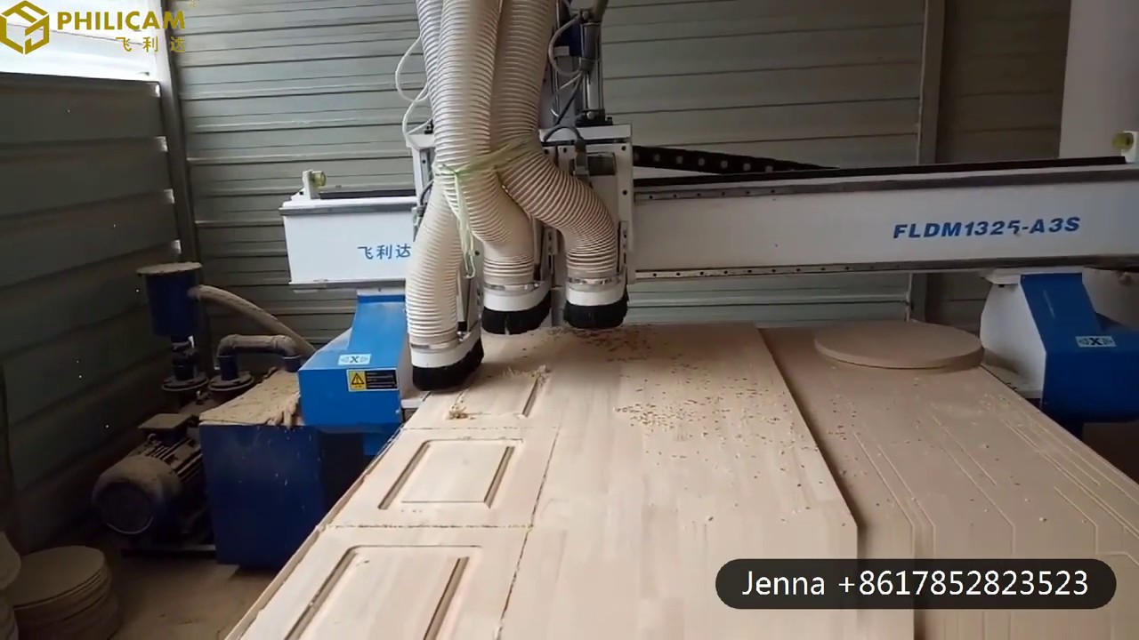 Solid wood kitchen door processing multihead machine YouTube